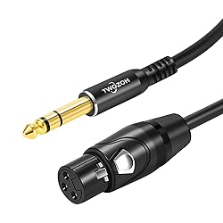 Twozoh XLR Female to 1/4 Inch (6.35mm) TRS