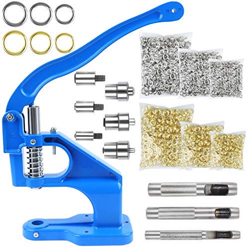 PIAOPIAONIU Hand Press Grommet Machine Grommets Eyelet Tool Kit with 3