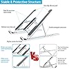 JPARR-Laptop-Stand-Ventilated-Laptop-Computer-Stand-Portable-Foldable-Desktop-Laptop-Riser-8-Angle-Adjustable-Notebook-Mount-Compatible-with-Laptop-Tablet-Phone JPARR Laptop Stand, Ventilated Laptop Computer Stand, Portable Foldable Desktop Laptop Riser, 8-Angle Adjustable…