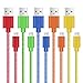 Android Charger Cable, Pofesun USB to Micro USB Cable (6.6ft, 5 Pack) Nylon Braided Fast Charging Cord Compatible Samsung Galaxy S6 S7 Edge Note 5,PS4,MP3,HTC,Smartphones(Blue,Red,Yellow,Green,Orange)