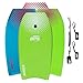 BPS Storm Bodyboard - Includes BPS Premium Coiled Leash and Swim Fin Tethers (Single Board) (Lime Green , White, 37 Inch)