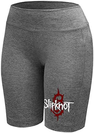 Sysuser Women's Slipknot Logo Mid Thigh Yoga Workout Legging Shorts