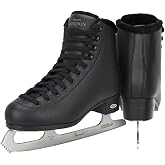 Riedell Horizon Ice Skates for Men and Women | Plush Padded Lining, Smooth Stainless Steel Blades, PVC Soles, Supportive Uppers, Waterproof Synthetic Upper