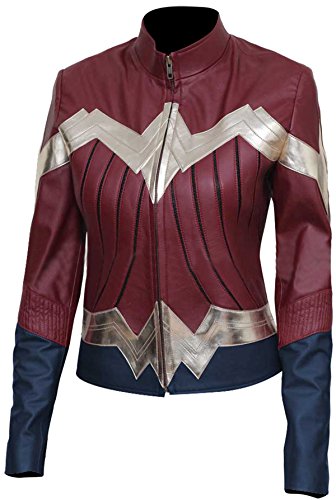 Wonder Woman Princess Diana (Gal Gadot) Costume Synthetic Leather Jacket - Image 4