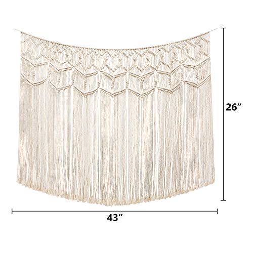 Mkono Macrame Wall Hanging Curtain Fringe Garland Banner Boho Wall