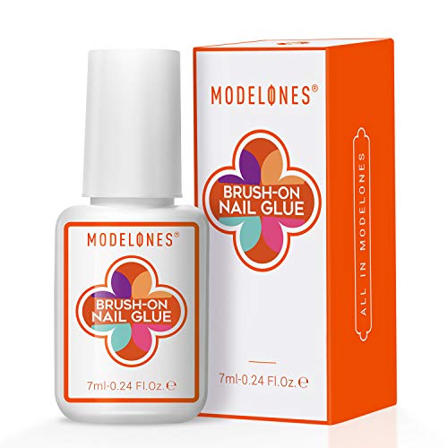 Modelones Nail Glue for False Nails Brush on Nail Adhesive Glue for
