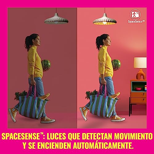 - Bombilla LED inteligente, Casquillo E27 8W (Eq.60) 806 lúmens, Luz Blanca Cálida a Fría Regulable, Compatible con Alexa, Google Home, tecnología SpaceSense y Matter - Pack de 3