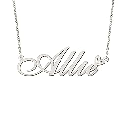 BYBWBL Allie Name Pendant Necklace Silver Color