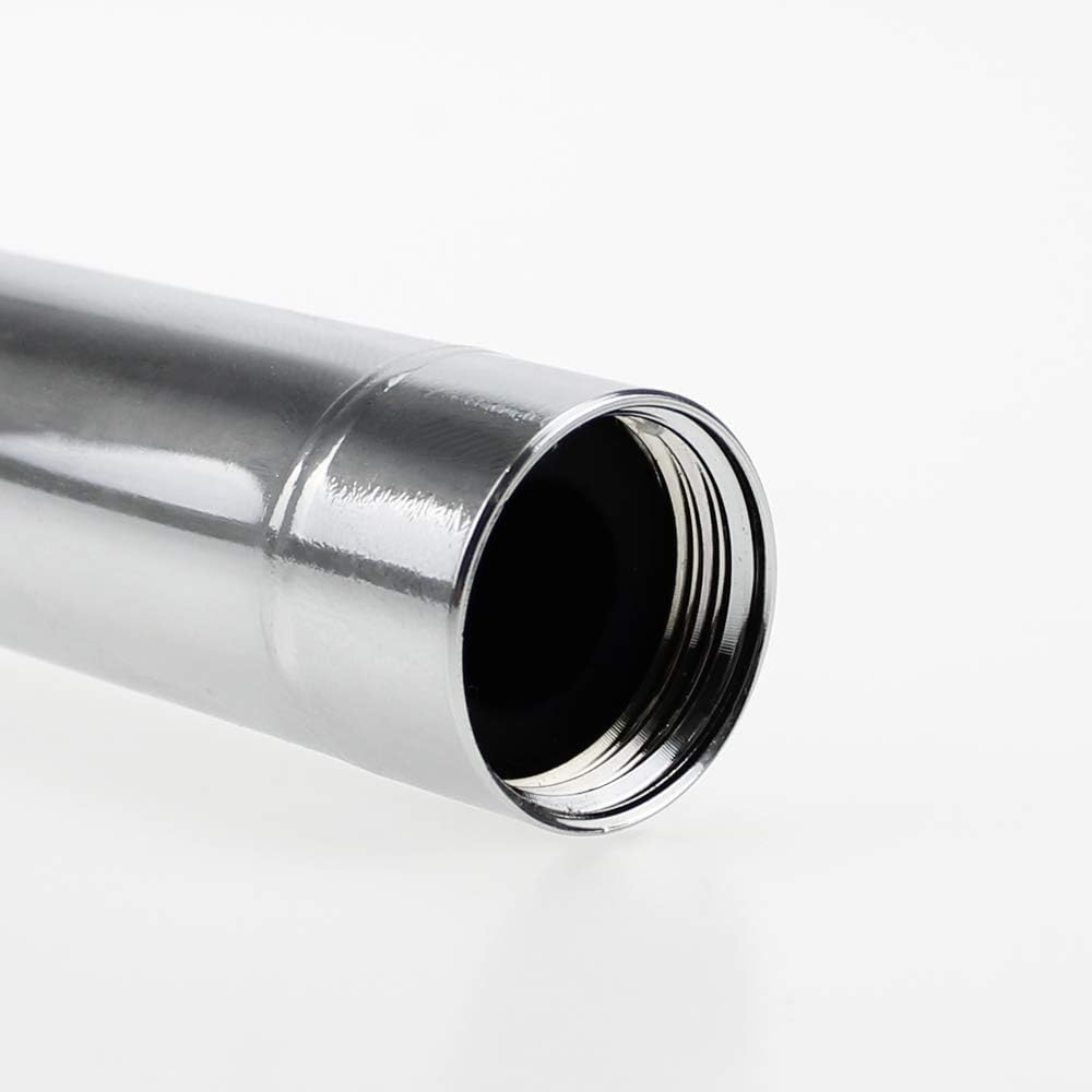 DXLing 22.5cm Stainless Steel Shower Extension Tube Chrome Plating Round Shower Pipe Handheld Straight Bathroom Shower Head Extension Arm Tube Extender for Bathroom Accessory - Image 4