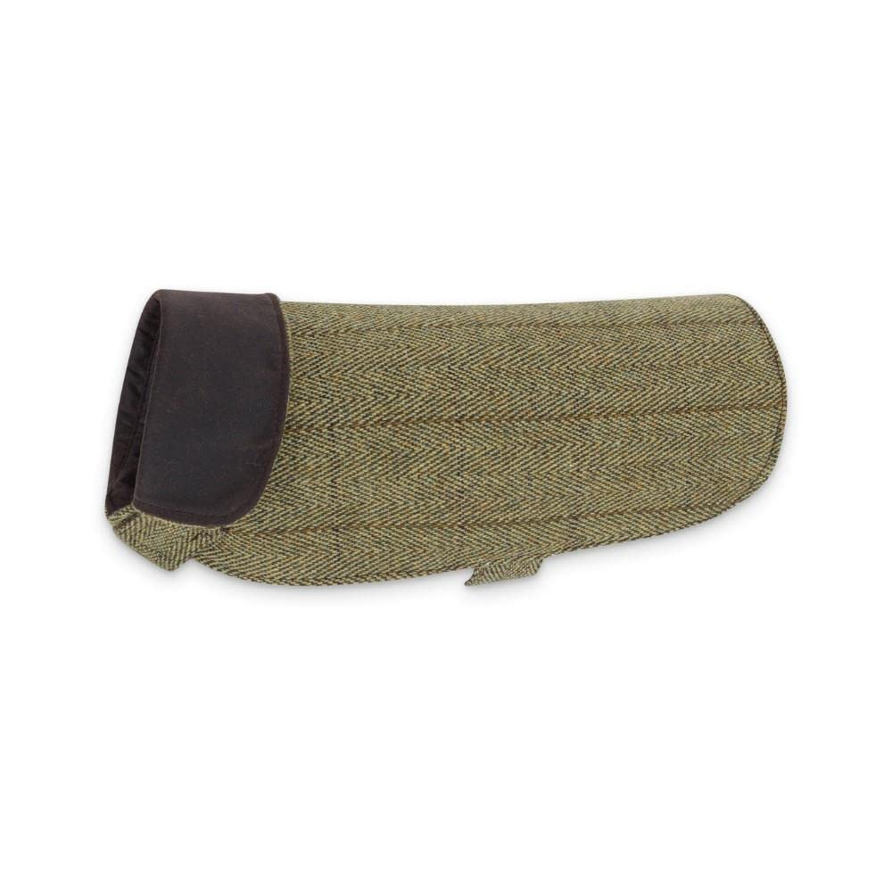 WALKER AND HAWKES - Derby Tweed Alfie Dog Coat - Light Sage - Small — image 1