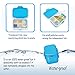 AIYONA Pill Box for Travel Vitamin Pill Organizer Sturdy Pill Case for Purse or Pocket Portable Pill Cases Food Grade Carry Case with Water-resistant 6 Compartments Bonus Pill Splitter (Baby Blue)