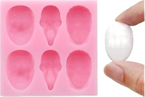 JTREBM Halloween Molds Silicone for Chocolate,6 Cavities Halloween Large Scary Movie Characters Heads Chocolate Molds, Funny Horror 3D Halloween Chocolate Candy Molds for Soap Pudding Jelly Making