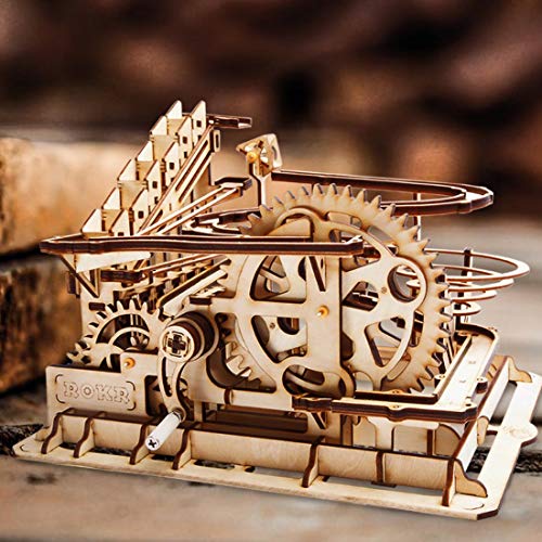 image for Yamix 3D Wooden Puzzle Waterwheel Coaster DIY Assembly Craft Kits Brai