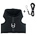 Escape Proof Cat Harness with Leash - Holster Style Adjustable Soft Mesh - Best for Walking Black Medium