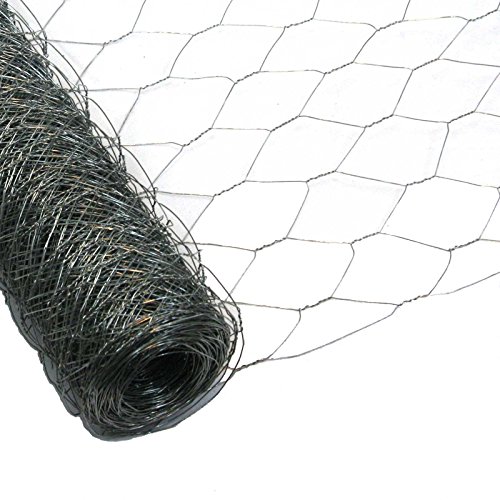 Garmix Sechseckgeflecht Verzinkt 50mm 0.7mm Kaninchendraht Hasendraht (200cm, 50m)