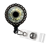 Gray Eyes Optometry Eye Doctor Black Retractable ID Tag Badge Reel