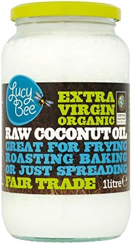 Lucy Bee Extra Virgin Organic Raw Fairtrade Coconut Oil 1 Litre (Pack of 4)