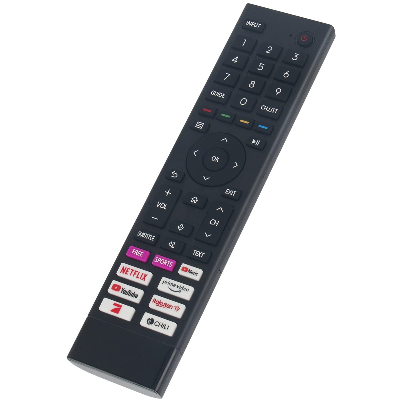ALLIMITY ERF3I80H Voice Replace Remote Control fit for Hisense 4K TV 50A6BG 43E7HQ 55A6G 50A7GQ 65A7GQ 65A6BG 3A6FG 70A6FG 43A6BG 43A63H 55A6BG 58A6FG 43A62G 55E76GQ 55A7100F 43A6G 50A6G A21100G