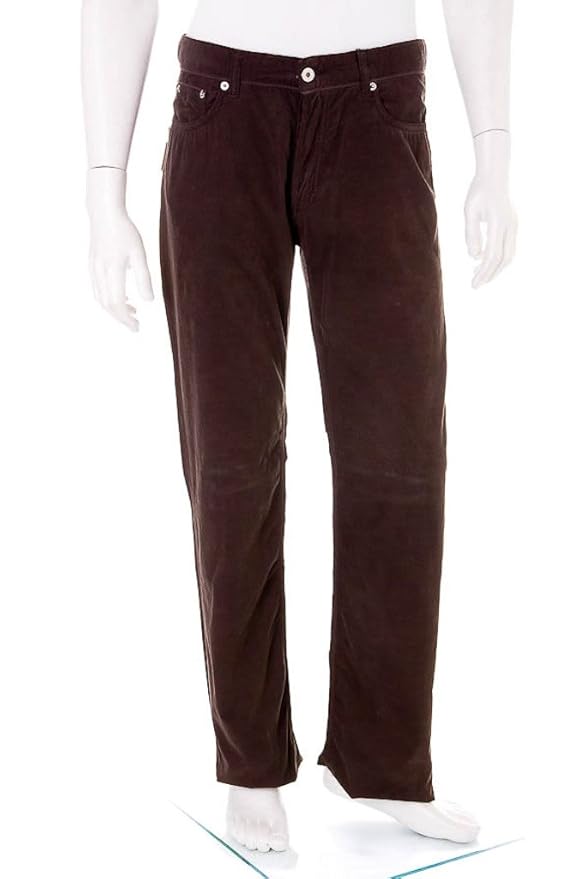 D&G Cord Trousers / Pants dark brown, Size 34 / 36"R SG2SH Amazon.co