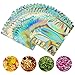SMONCO 100 Pieces Smell Proof Bags - 5x7 Inches Resealable Mylar Bags Clear Zip Lock Food Candy Storage Bags Holographic Rainbow Color