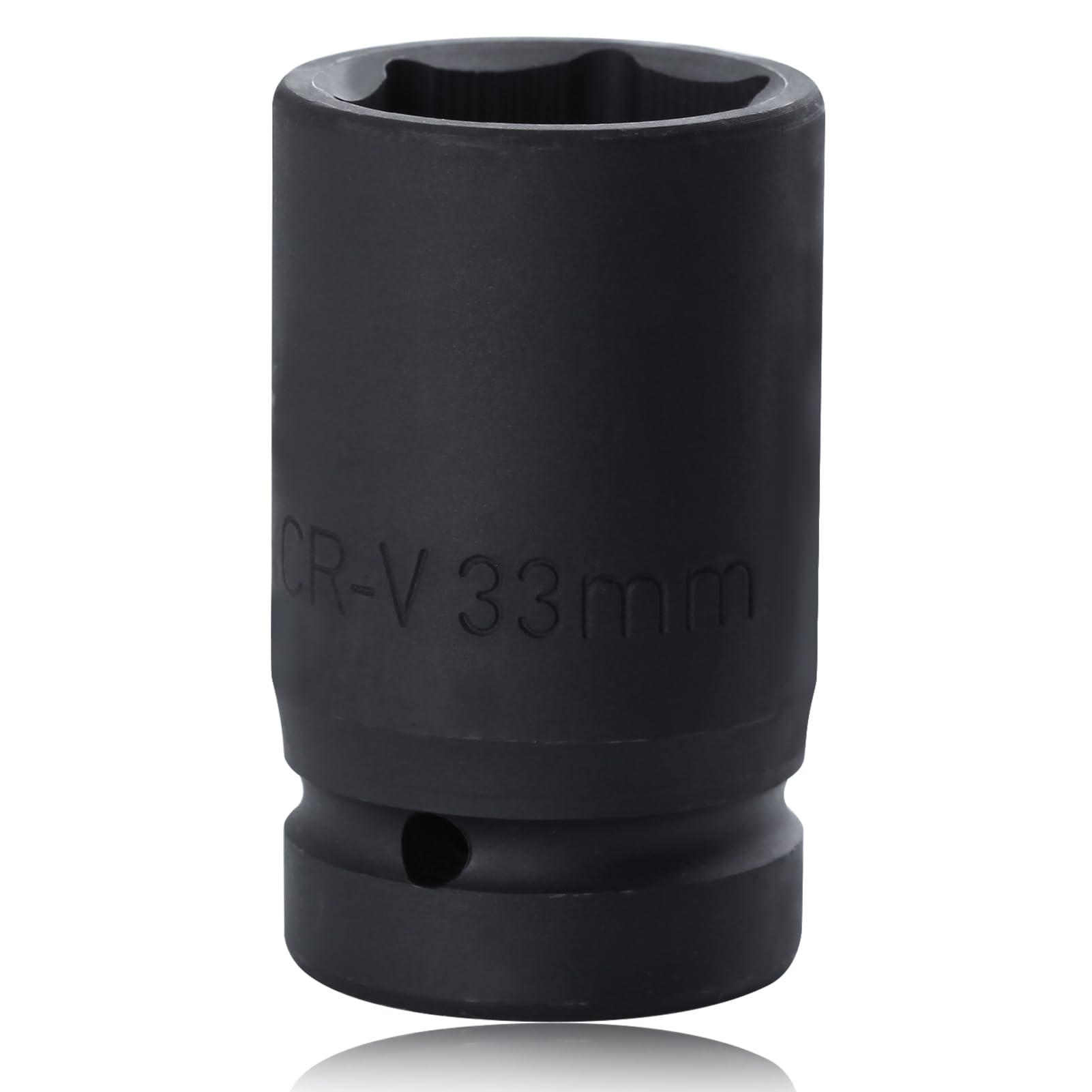 SPEEDWOX 1" Drive 33mm Deep Impact Socket 1" Drive Deep 6 Point Impact Socket Metric Axle Nut Socket for Easy Removal of Axle Shaft Nuts Radius Corner Design Chamfered Opening