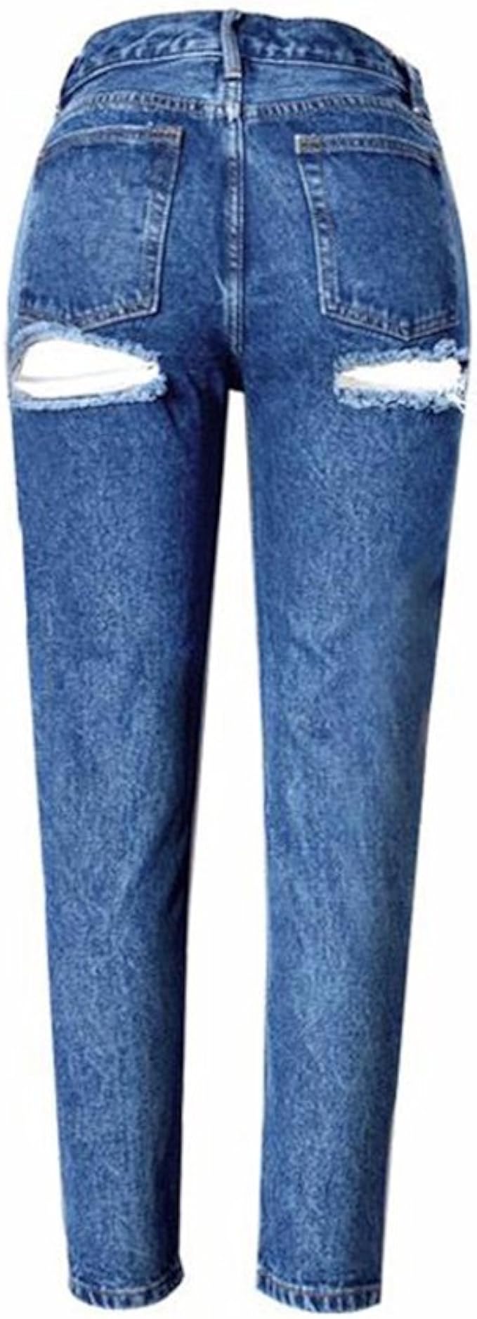 Amazon 女性のセクシーなデニムパンツripped Vintage 17 ジーンズスキニーセクシーヒップdestroyed穴ジャン メス高wasitレディースパンツ カラー ブルー ジーンズ 通販