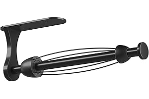 Swaitee Paper Towel Holder, Easy Tear Wall Mount Under Cabinet with Damping Function, Stainless Steel Paper Roll Holder Adhesive or Screw for Bathroom