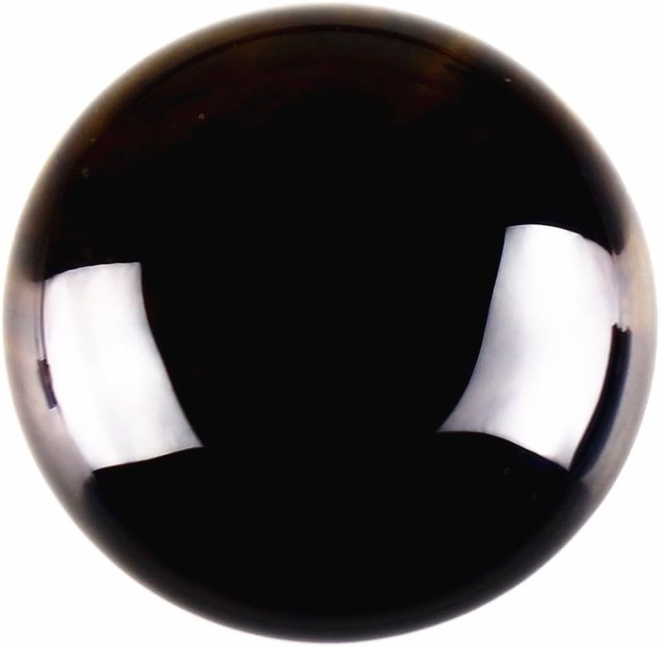 35mm Round Flatback Cabochon CAB Kinds Ring Face Jasper Gemstone (Black Agate)