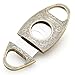 JIFENG Cigar Cutter - Antique Bronze Floral Small Studs Western Engraved - Duty Heavy Metal Cigar Guillotine - Double Self Sharpening Blade - Elegant Pouch and Gift Box Included - Portable Cigar Tool