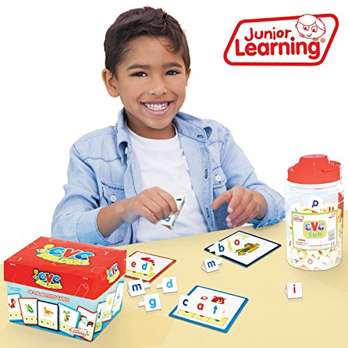 Junior Learning CVC Tri-Blocks Tub Word Building Set