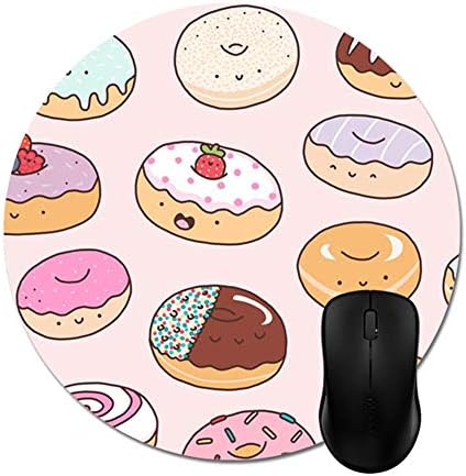 Mmm. Donuts Kawaii Donut Mouse Pads Stylish Office Accessories(8" Round)