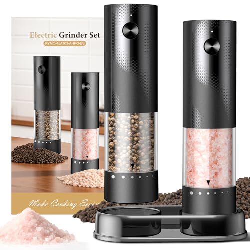 Electric Salt and Pepper Grinder Set - Rechargeable Automatic Salt and Pepper Shakers, Kitchen Appliances with External