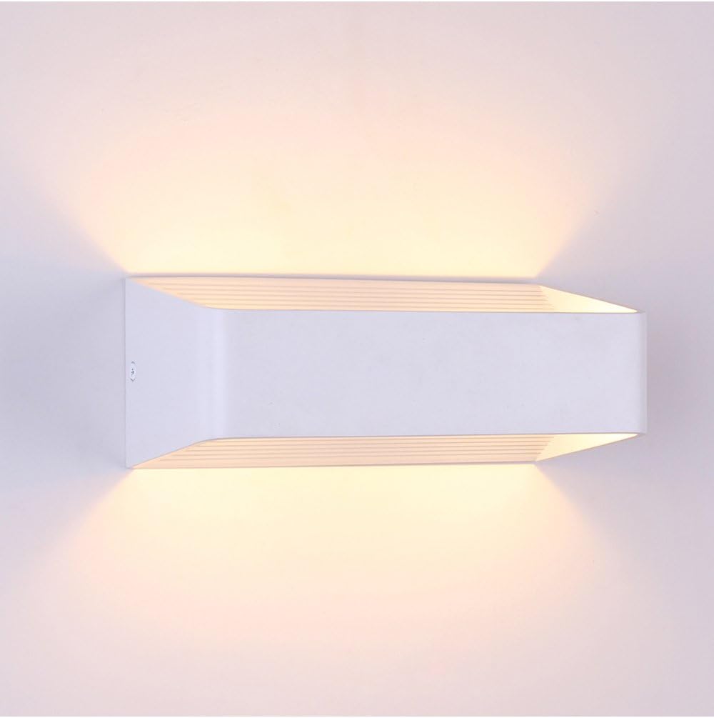 SOLFART Indoor Wall Lighting fixtures LED CE Energy Saving Wall Lamp-(White,Aluminim,Warm Light,220V,10W) GW8210
