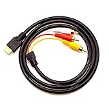 HDMI to RCA Cable, Chenduomi 5ft/1.5m HDMI Male To 3-RCA Video Audio AV Component Converter Adapter Cable For HDTV