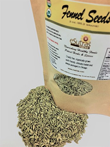 eSutras Organic Fennel seeds, Hand sorted, Fresh Packed Quality + Flavor Lowest price - Thumbnail 2