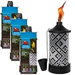TIKI Brand 3 Pack Tabletop Torches Color Changing LED Lights Outdoor Patio Set