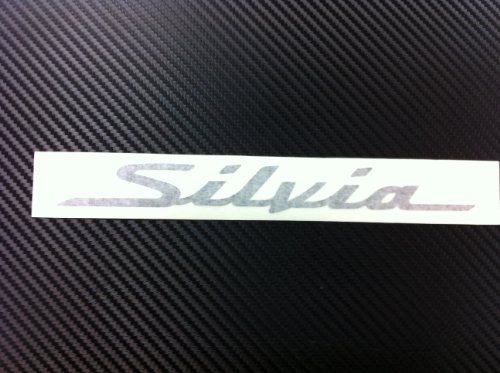 1 Piece Auto Car Vinyl Racing Decal Sticker FOR Silvia (Black/White/Red/Silver) size 7"x0.9" (Black)
