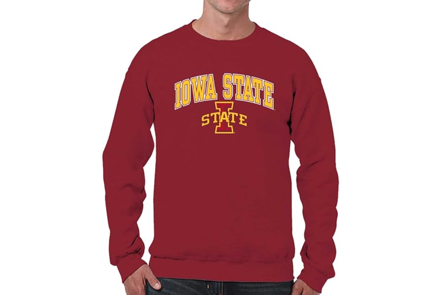 Campus Colors NCAA Adult Arch & Logo Soft Style Gameday Crewneck Sweatshirt - Officially Licensed Product