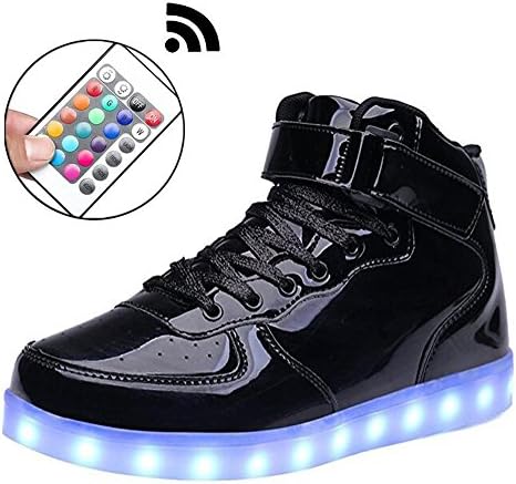 Men women Boy Girl's High Help 11 Color USB Charging LED Shoes Flashing Sneakers cwmghei43