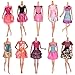 10-Pack Barbie Doll Clothes Handmade Wedding Dress Party Gown Clothes Outfits for Girl's Birthday Gift Xmas Gift