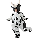 RHYTHMARTS Inflatable Cow Costume Adult Blow Up Costume Funny Inflatable Costumes for Halloween Christmas