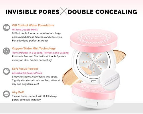 2 pcs Kevin Beautymaker 8 in 1 Oil Control Powder Foundation Matte Cushion