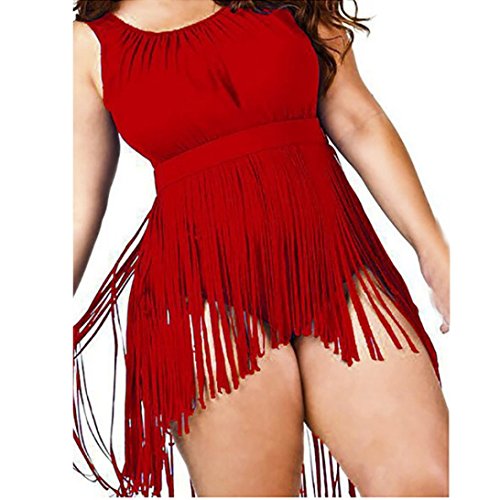 UPC 666598009100, Women Monokini Swimsuit,Todaies Women Plus Size Bikini Set Push-Up Swimwear Padded Bra Swimsuit Beachwear 2018 (3XL, Red)