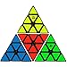 D-FantiX Pyramid Speed Cube 3x3 Triangle Magic Cube Puzzle Black