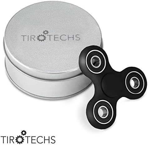 Best Fidget Spinner Toy Fidget Finger Toys w/ Fidget Wheel Ideal Fidget Spinners Hand Toy &amp; Spinner Toy Autism, ADHD, ADD Premium Hand Spinners Fidgeting Toys for Anxiety Durable Hand Spinner (BLACK)