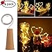 MEKBOK Wine Bottle Fairy Lights with Cork 3 Lighting Modes 6 Pack Copper Wire String Starry LED Lights for Bottle DIY, Party, Decor, Valentine's Day, Wedding … (3 Modes, Warm White)