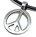 JUICY ACCESSORIES BY JUICY SKIN CARE Peace Sign Love Necklace (M - Pewter For Man)