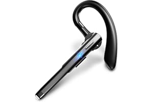 EUQQ Bluetooth Headset Wireless Earpiece for Cell Phones with Built-in Mic 10 Hrs HD Talktime Single-Ear Wireless Headset Noise Cancelling in-Ear Bluetooth Earphone for Office Business Driving