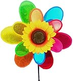 Wings® Rainbow Sunflower Triple Wheel Spinner Garden