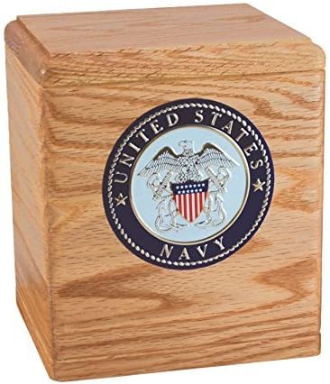 Wood Cremation Urn - Oak Freedom Military (Army)